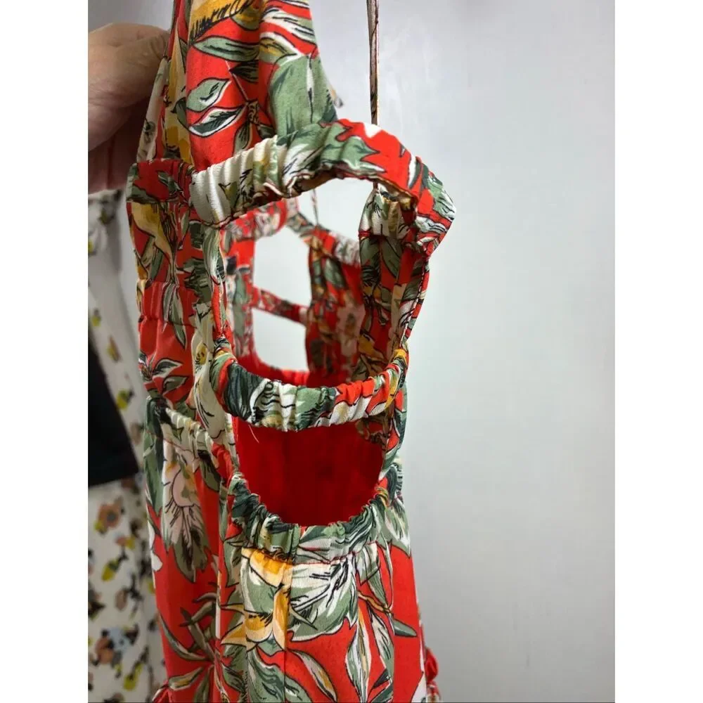 Hello Molly NWT Sweet Jacaranda Dress in Orange Floral Pattern Size 6 - Picture 3 of 10